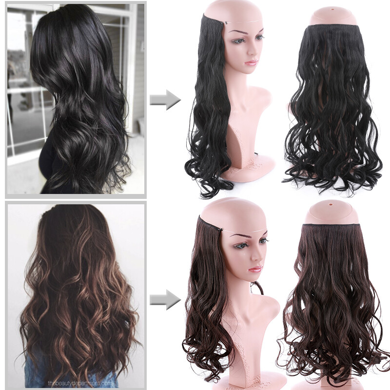 Mega Thick Top Secret Wire No Clip In No Pressure Hair Extensions One Piece Sotf