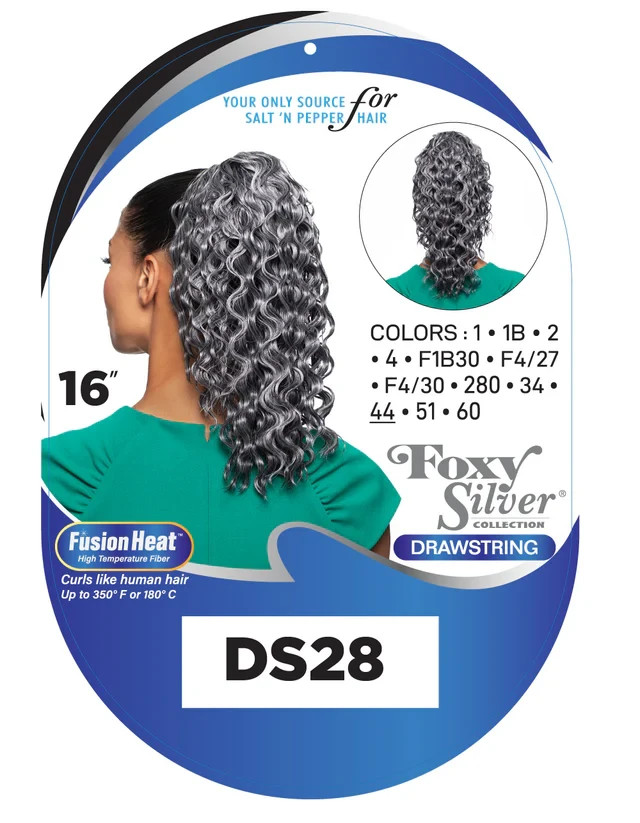 Foxy Silver DS 28, Ponytail Hair, Effortless style, Gorgeous curls