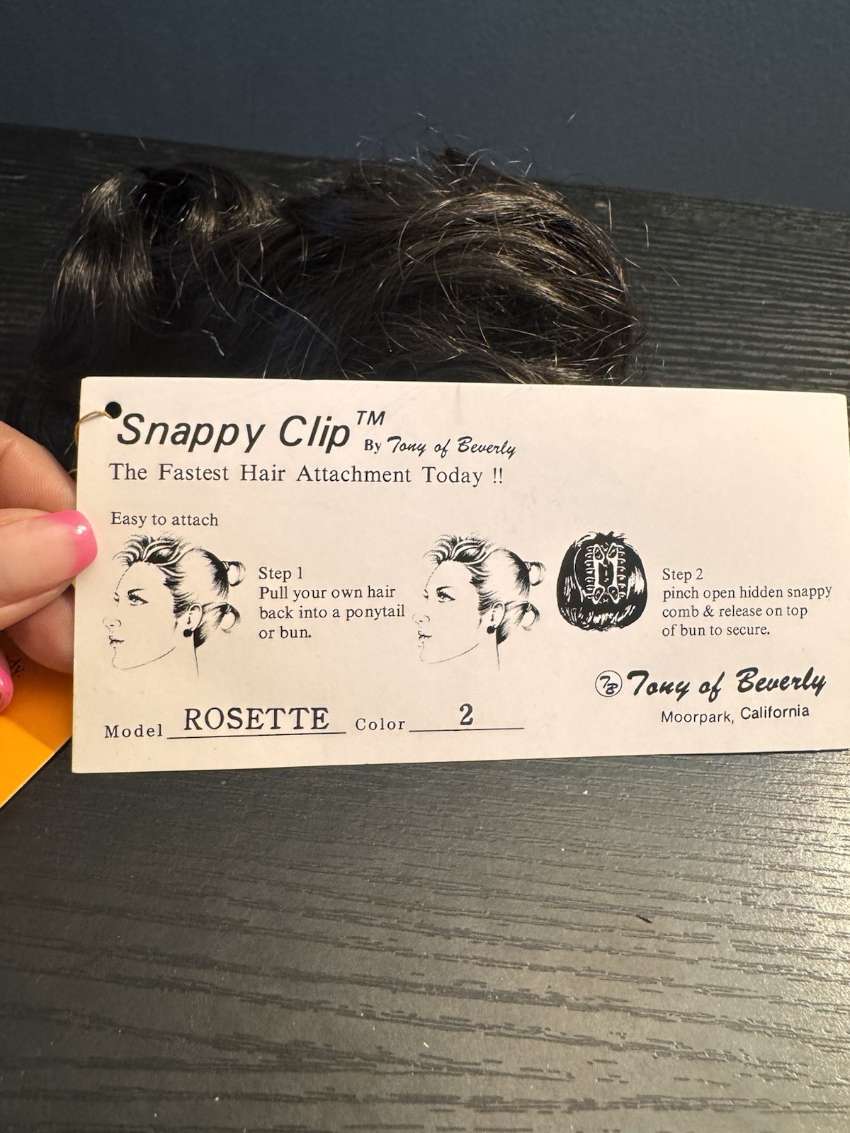 Tony of Beverly Rosette Clip-In Synthetic Bun Hairpiece Rosette -2