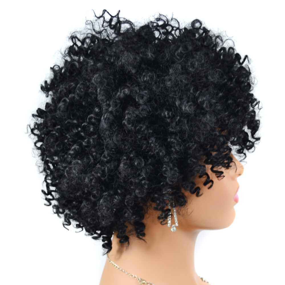 African Curly Wigs for Black Women Short Spring Twist Afro Curls Wigs Party Wigs