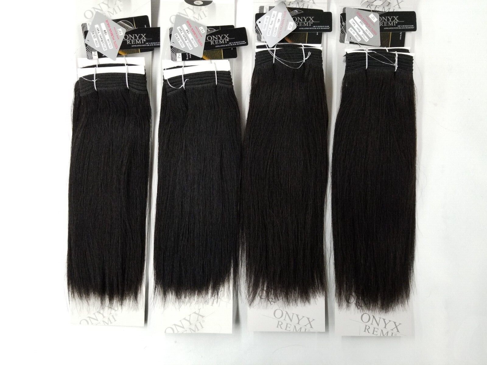 ONYX REMI Black Diamond 100% Human Hair Yaki Weave Extension 10″ ~24″