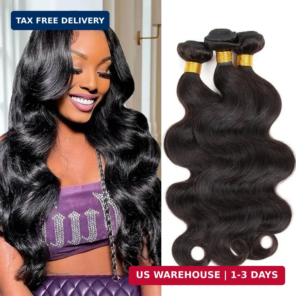 Body Wave Bundles Human Hair 14 16 18 Inch Human Hair Bundle 100% Unprocessed Br