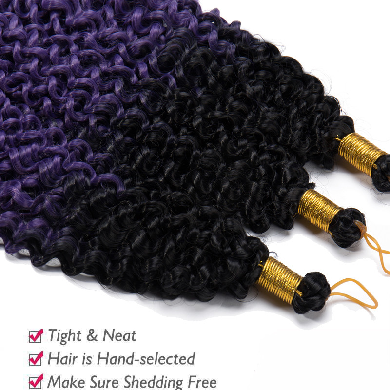 Afro Kinky Curly Hair Water Wave Crochet Braid Deep Weaving Synthetic Extension