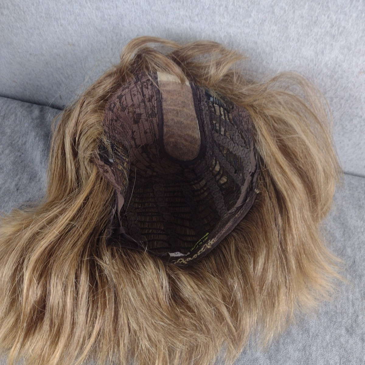 Woman’s Blonde Wig Georgie Human Hair Blend Wig Auburn Wavy GIA # 500