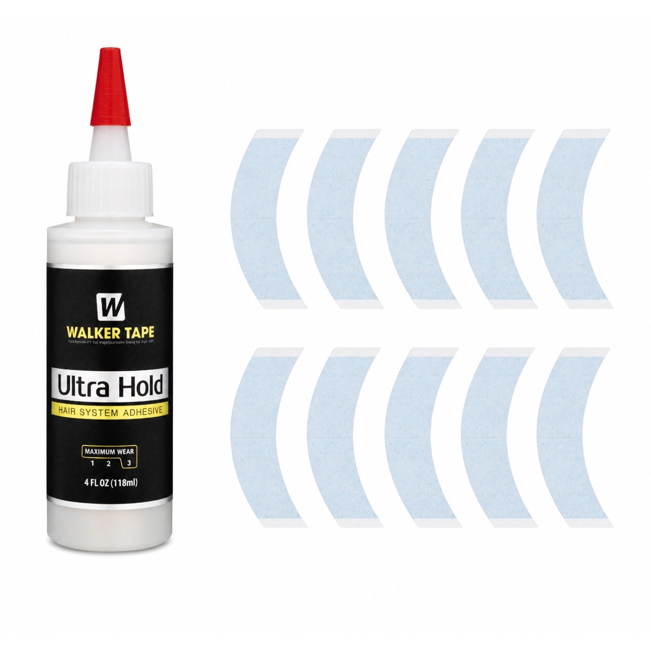Lace Wig & Toupee Adhesive Max Wear 4+ Weeks Dries clear Waterproof (4 fl oz)