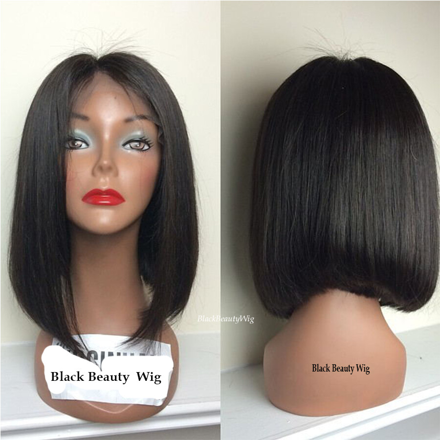 Short Bob 5×5 Silk Top Full Lace Human Hair Wig Brazilian Hair Silk Base Bob Wig
