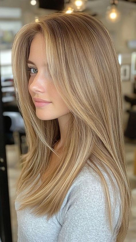 Balayage Golden Brown Beige Blonde Highlight 100% Human Hair Lace Front Wig