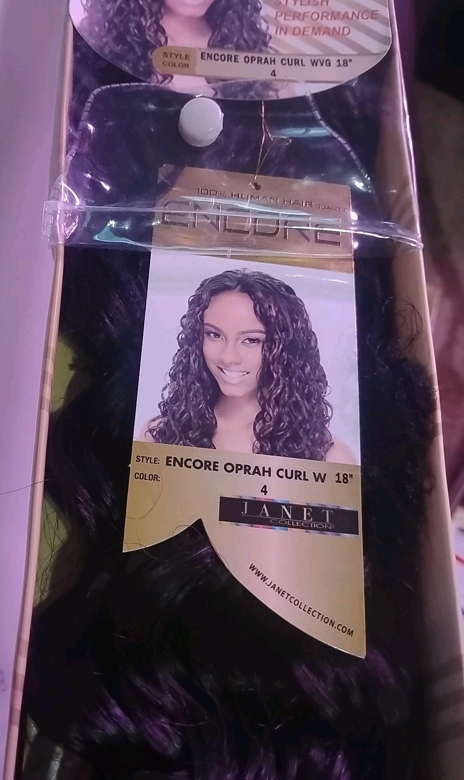 Encore Oprah Curl weave 100% Human Hair Quality 18 Inch #4