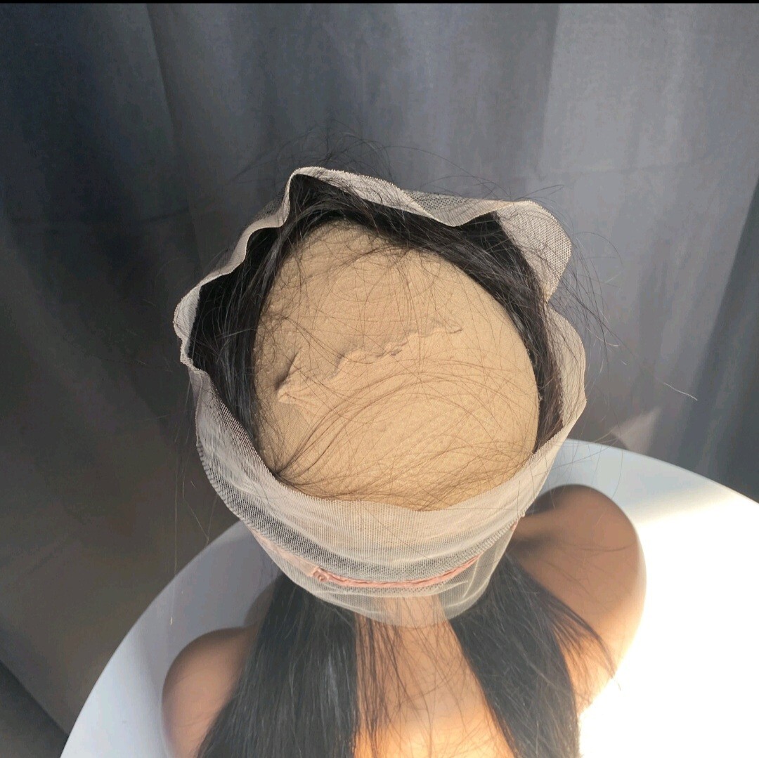 12A 20INCH LACE 360 FRONTAL BRAZILIAN VIRGIN HUMAN HAIR SILKY STRAIGHTS 120g 1B#