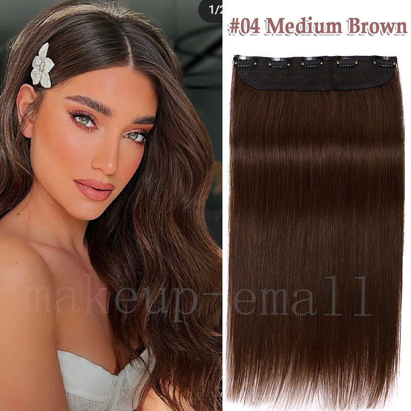 One Piece Clip in Human Hair Extensions Real Remy Hairpiece Highlight Balayage