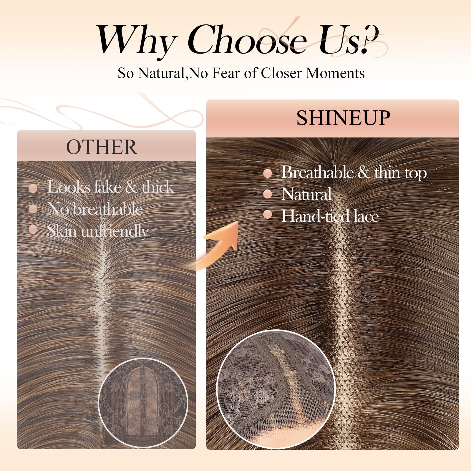 Shineup Emmor Human Hair Wig For Women 13X5X1 Inch Hd Lace Front Wig 18 Inch