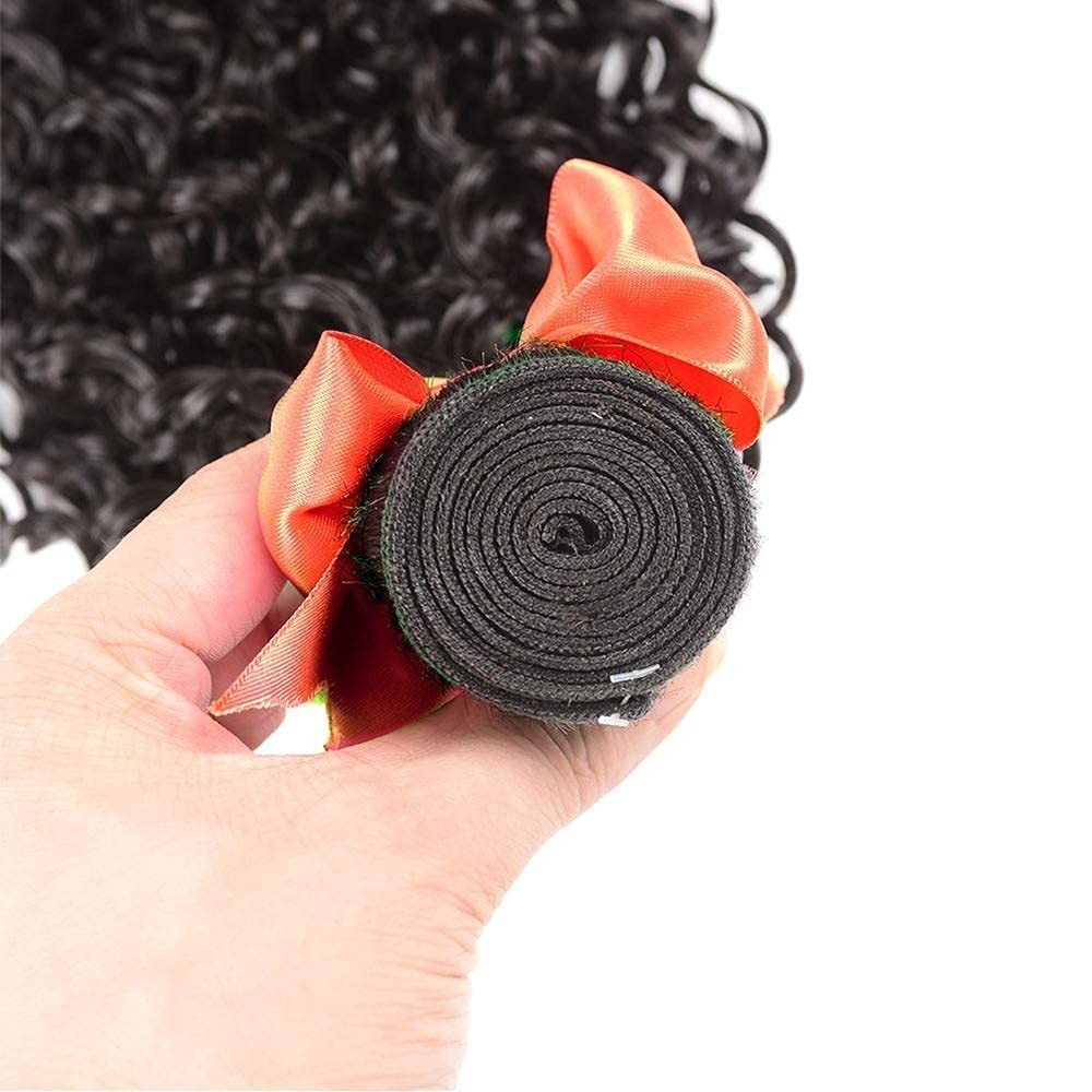 Luxurious Water Wave Human Hair Bundles – Natural Black, 22-28 Inch Extensions