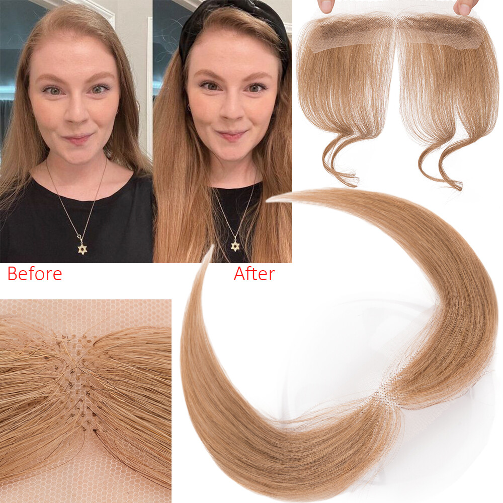 Forehead LACE Hairpiece Toupee Remy Human Hair Frontal Hairline Topper Men/Women