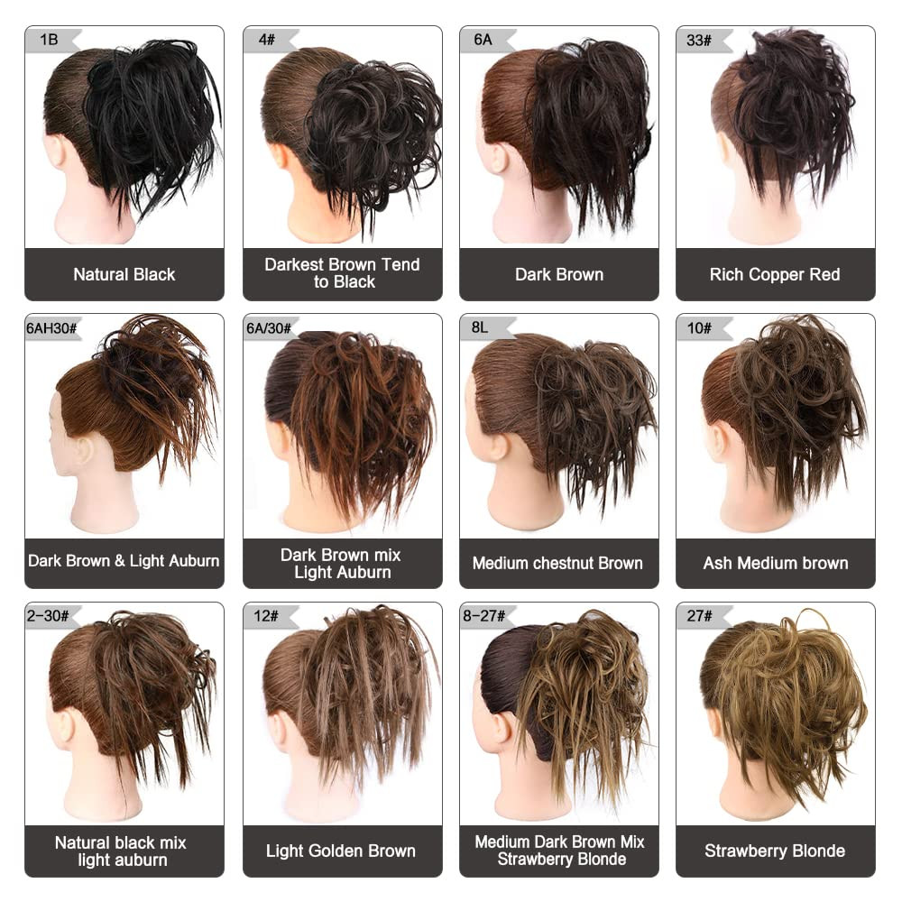 Messy Bun Hair Piece Hair With Elastic Rubber Band Extensions Hairpiece Syntheti