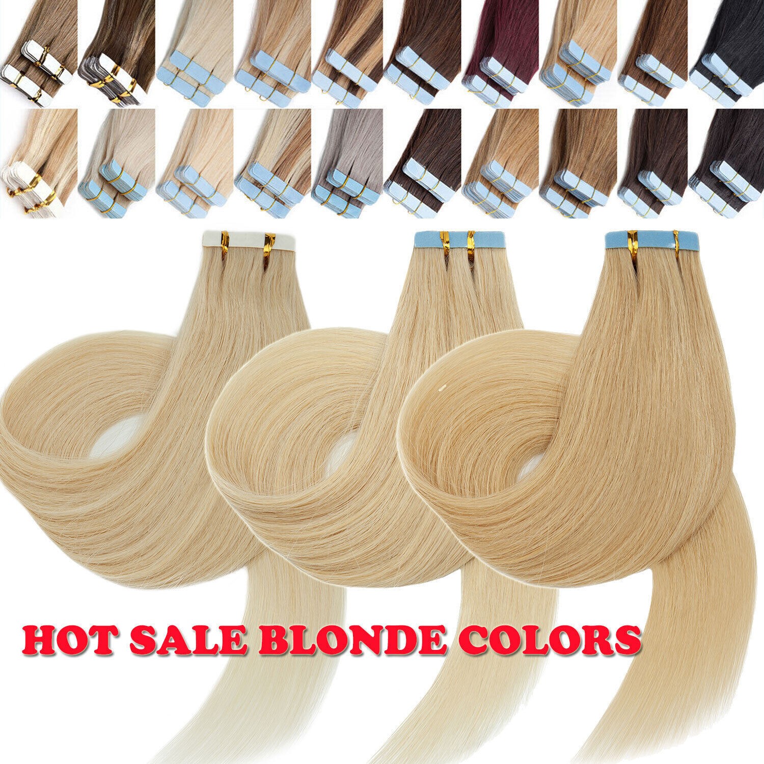 Tape in Remy Human Hair Extensions Seamless Skin Wefts Remy Thick Fashion Hair