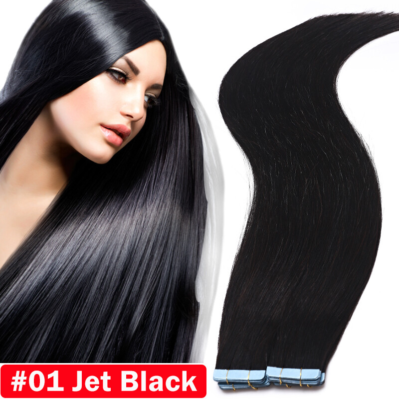 THICK 200g/80pcs Tape In 100% Real Remy Human Hair Extensions Super Glue Ombre T
