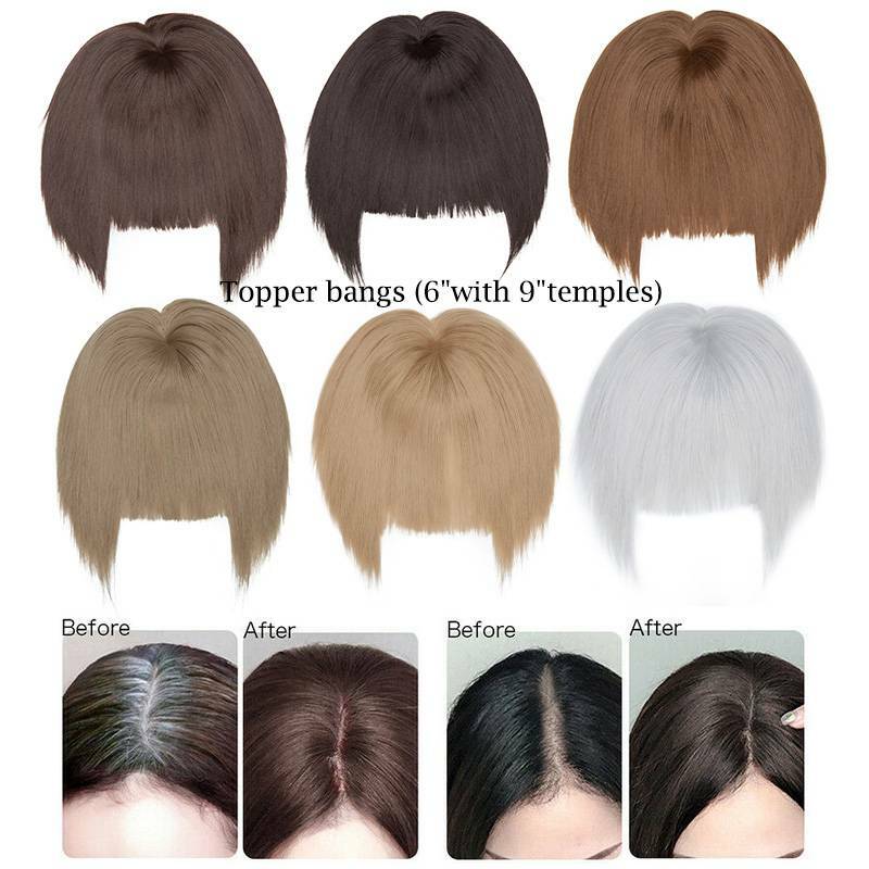 Real Thick Side Bangs As Human Clip In As Hair Extensions Front Fringe Woman G3