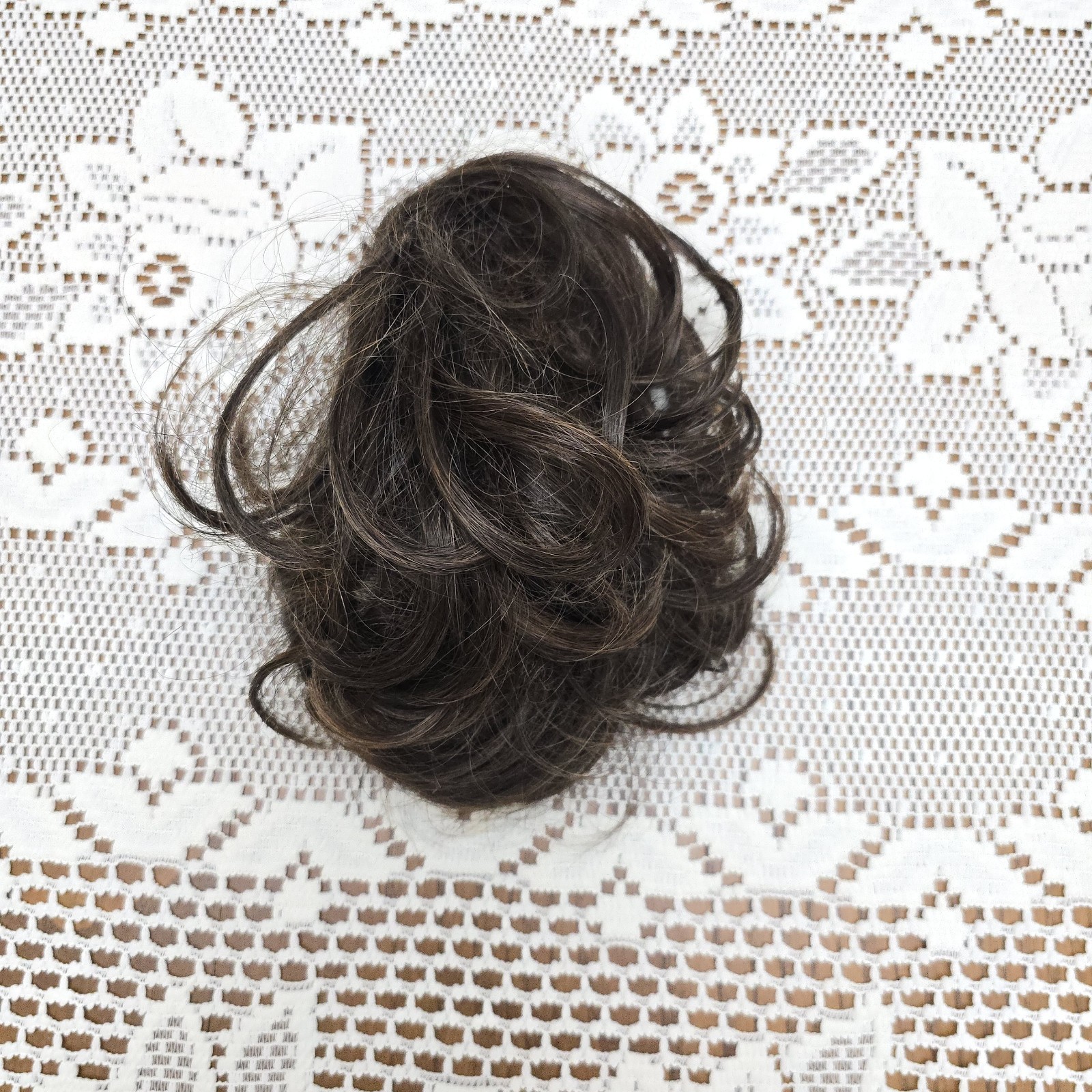 Japanese Synthetic Hair Claw Clip Short Messy Ponytail Dark Brown Hairpiece