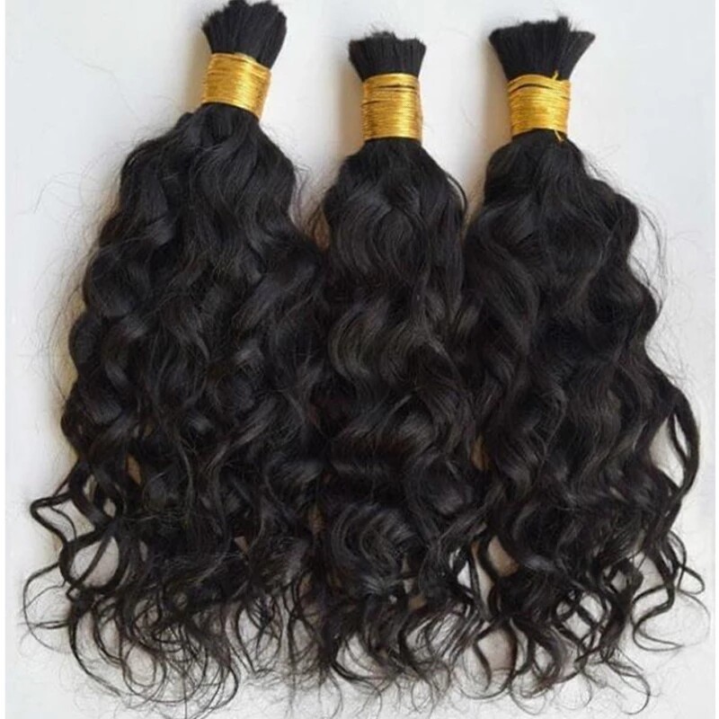 Short Loose Wave Human Hair Bulk Remy Brazilian Bulk Hair For Braiding 1pcs