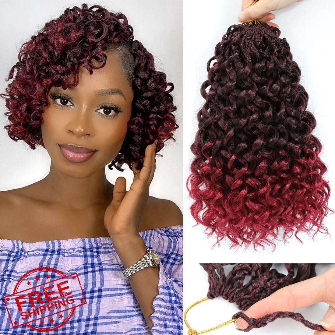 Agstgla 10″ 8pk Crochet Hair TBUG#