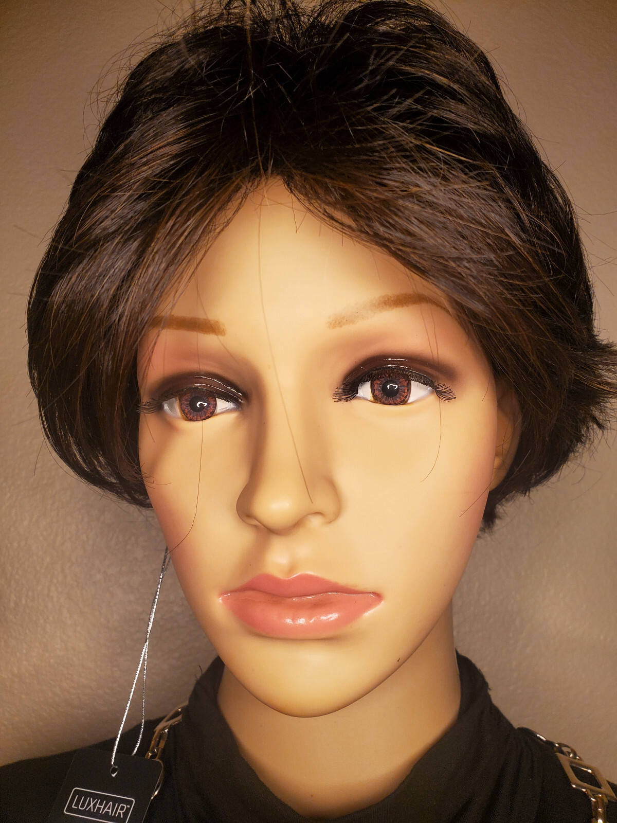 Luxhair Keralon Styleable Synthetic Tapered Flip 4/6R Dark Brown Wig