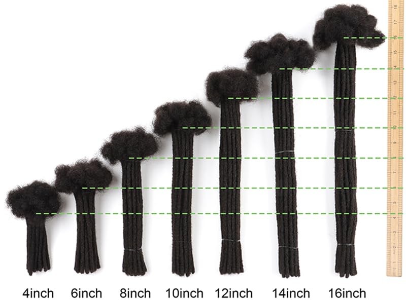 Iiflydsfa 16 Inch 60 Strands Loc Extensions Human Hair For Men/Women 0.6Cm