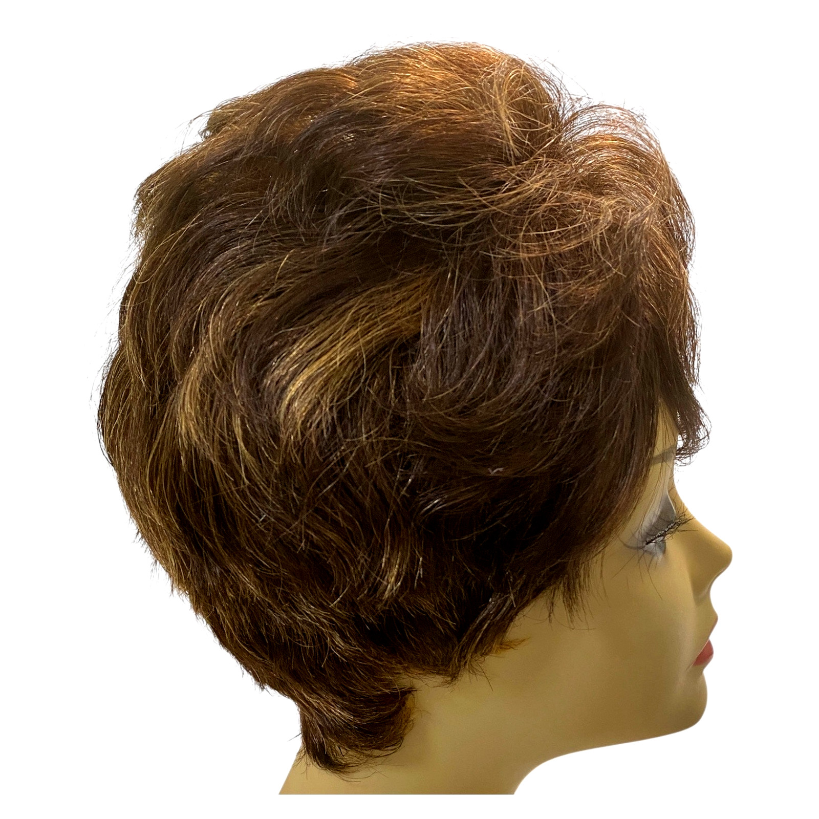 Vivica A Fox H205V Human Hair Wig FS4/27 Pixie Short NWT Pure Stretch Cap