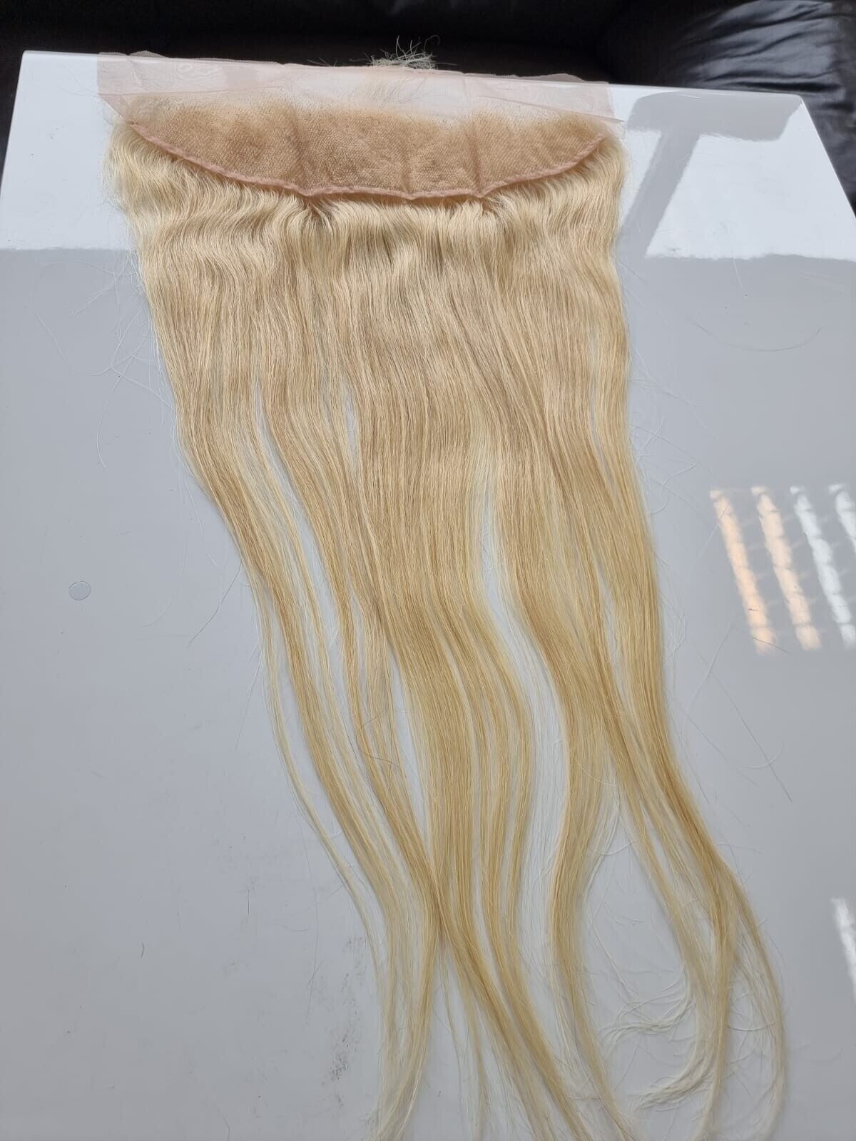 26″EXTRA LONG Brazilian Virgin Human Hair STRAIGHT BLONDE 613# 13X4 Lace Frontal