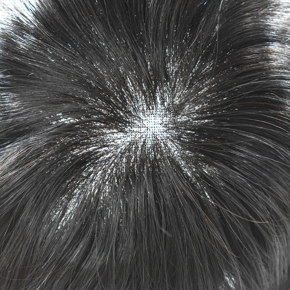 Mens Toupee French Lace Front Poly Pu Hairpiece Natural Hair Replacement Systems