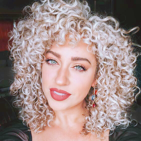 Short Curly Afro Wig With Bangs for Black Women Kinky Curly Hair Wig Afro Wigs