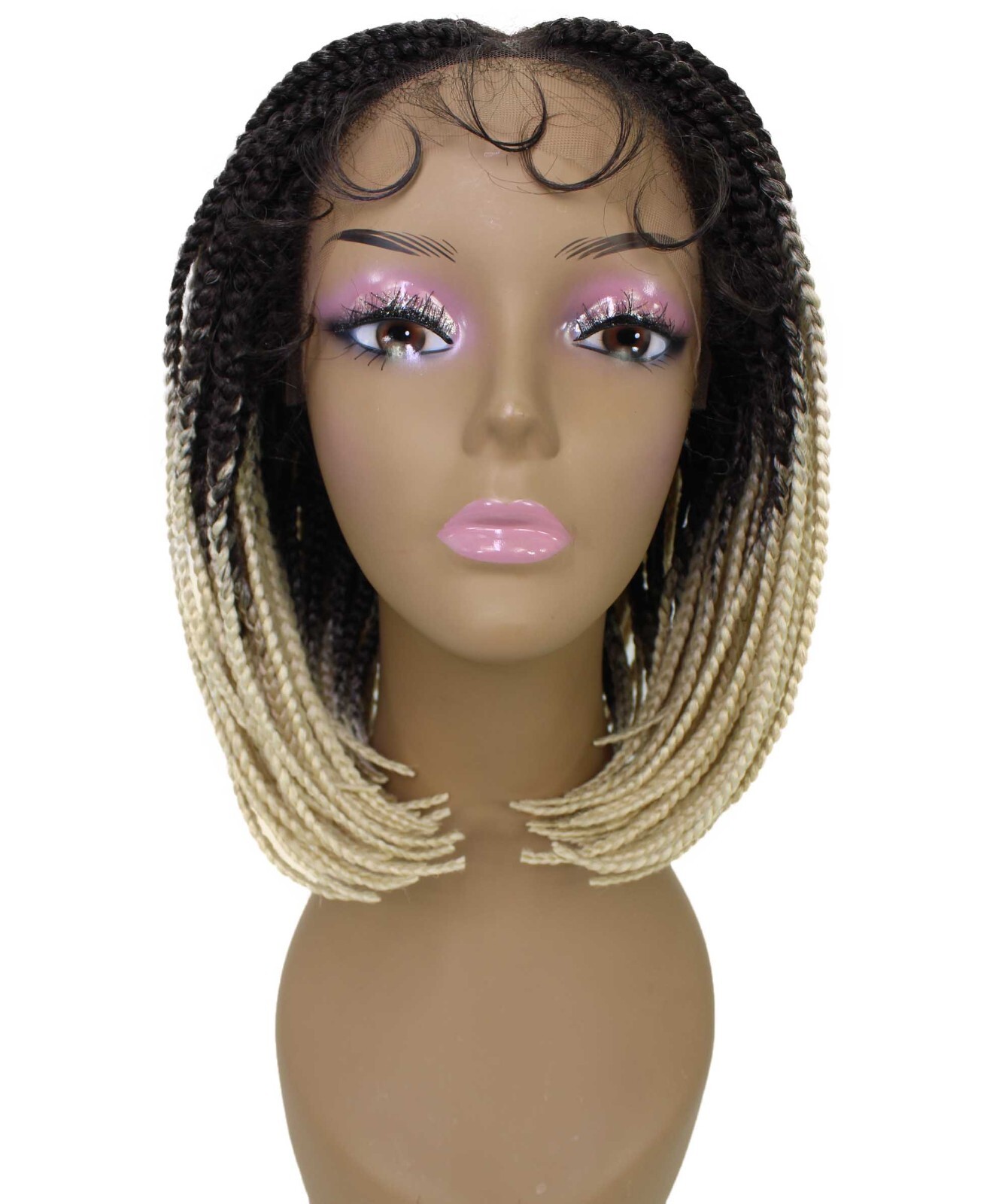 LUXLUXE Tiara Straight 12 in Long 4X4 Hand Tied Lace Braided Wig, BLB-0140