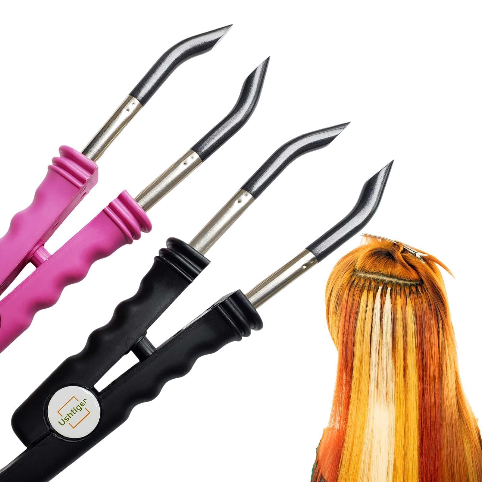 Hair Extension Connector Machine Kit – Pre-Bonded Keratin Flat Tips, Heat Wand,