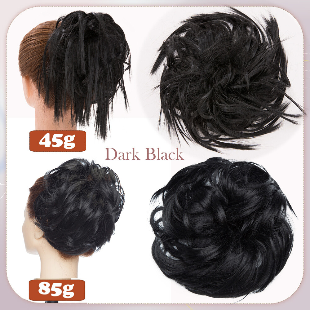 85g/45g Thick Messy Bun Hair Piece Scrunchie Updo Wrap Extensions Real as human