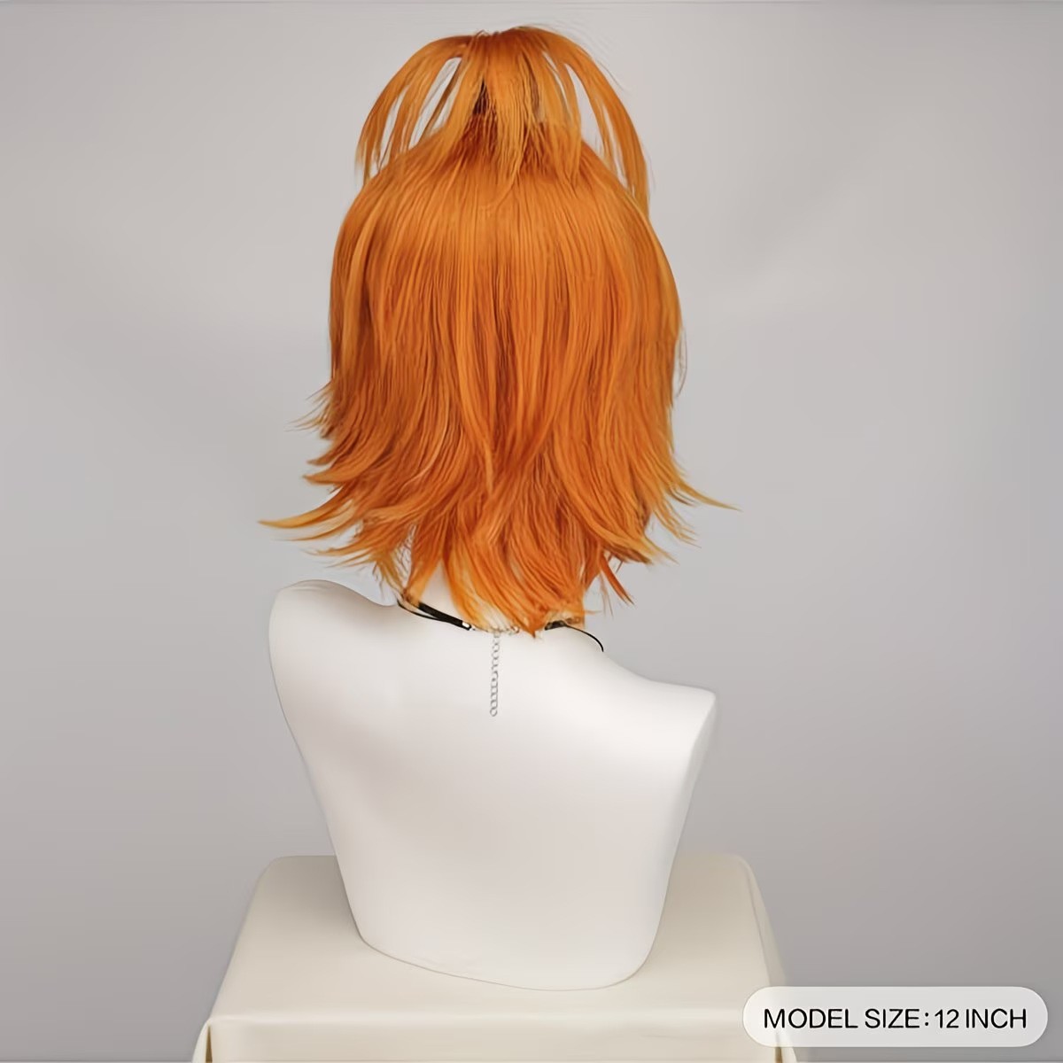 Anxiety Inside Out Orange Short Hair Wig Heat Resistant Synthetic Costume Wig