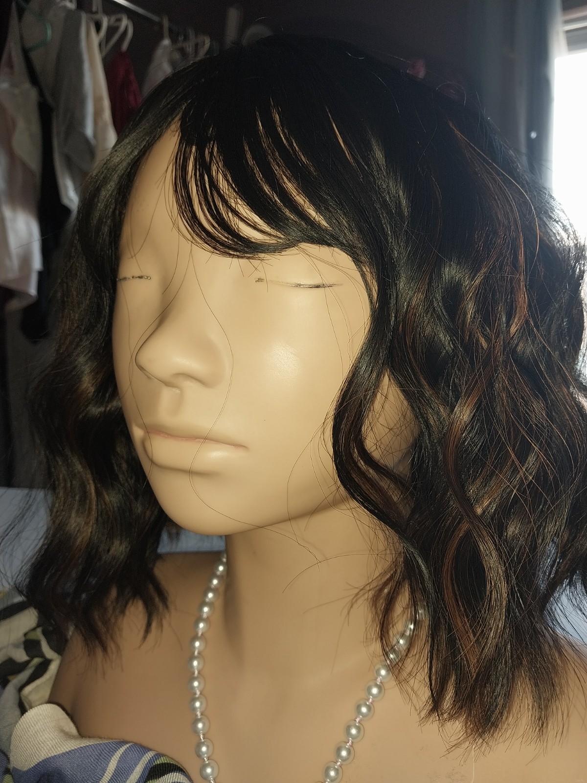 WIG WAVY DRAG SISSY CD TG TV COSPLAY LARP PARTY BEAUTY GIRLIE ASH BROWN