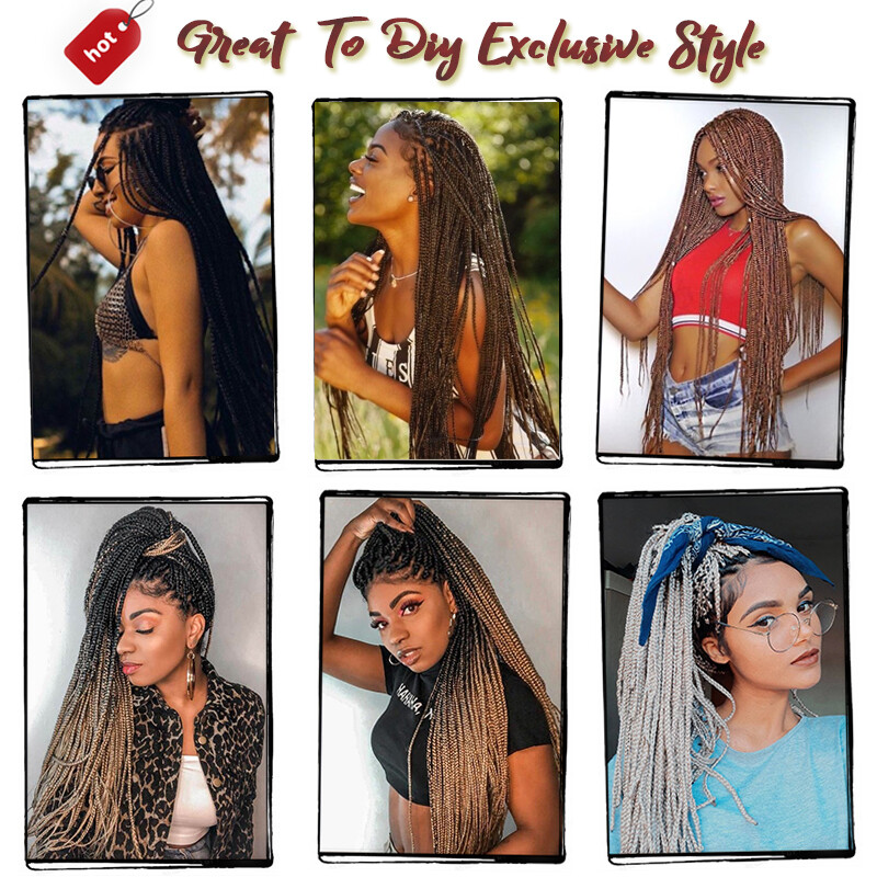 24″ Afro Box Braid Hairpieces Synthetic Jumbo Braiding Hair Extension Twist Hair