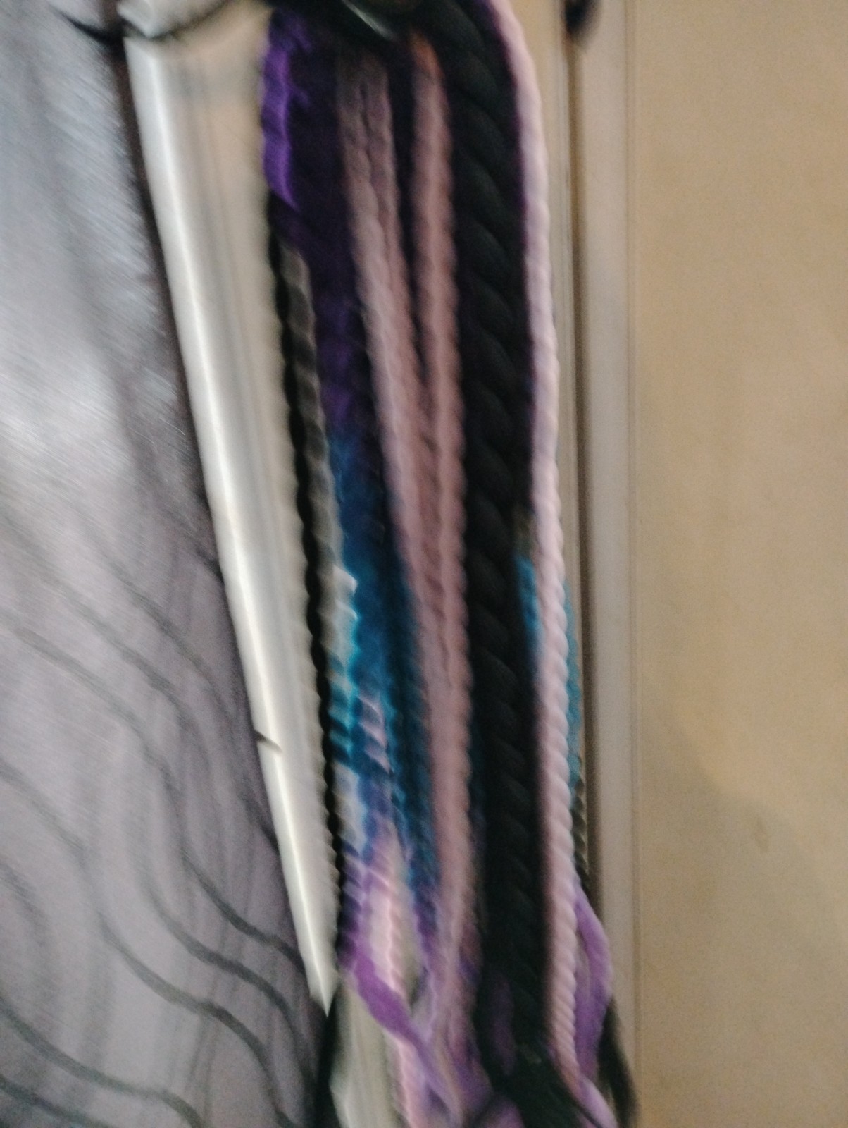 HOUSE Synthetic Braided Curly Hair Extensions 20in Black Purple Blue Lavender