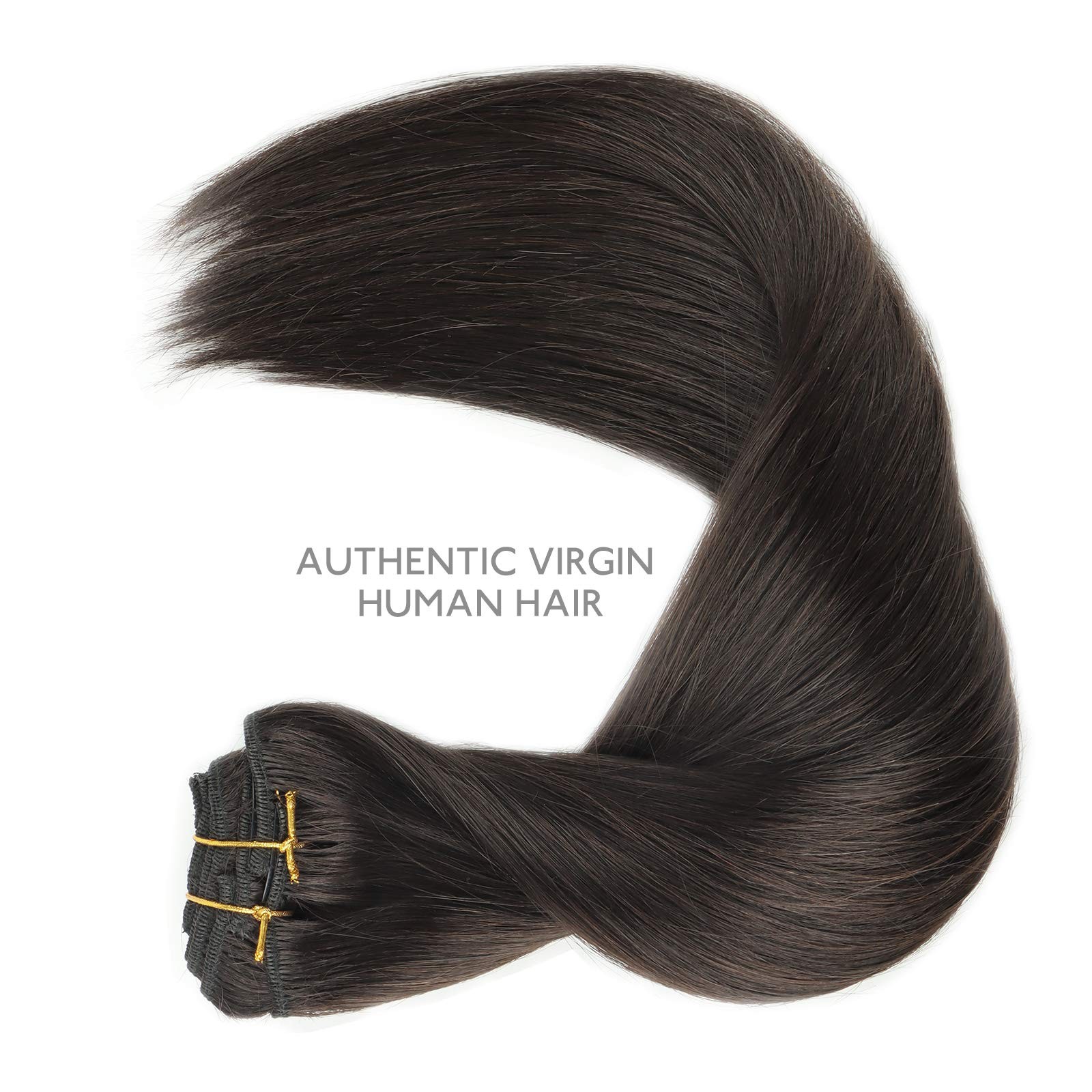 Wennalife Clip In Hair Extensions Real Human Hair 18 Inch 120G 7Pcs Human Hair