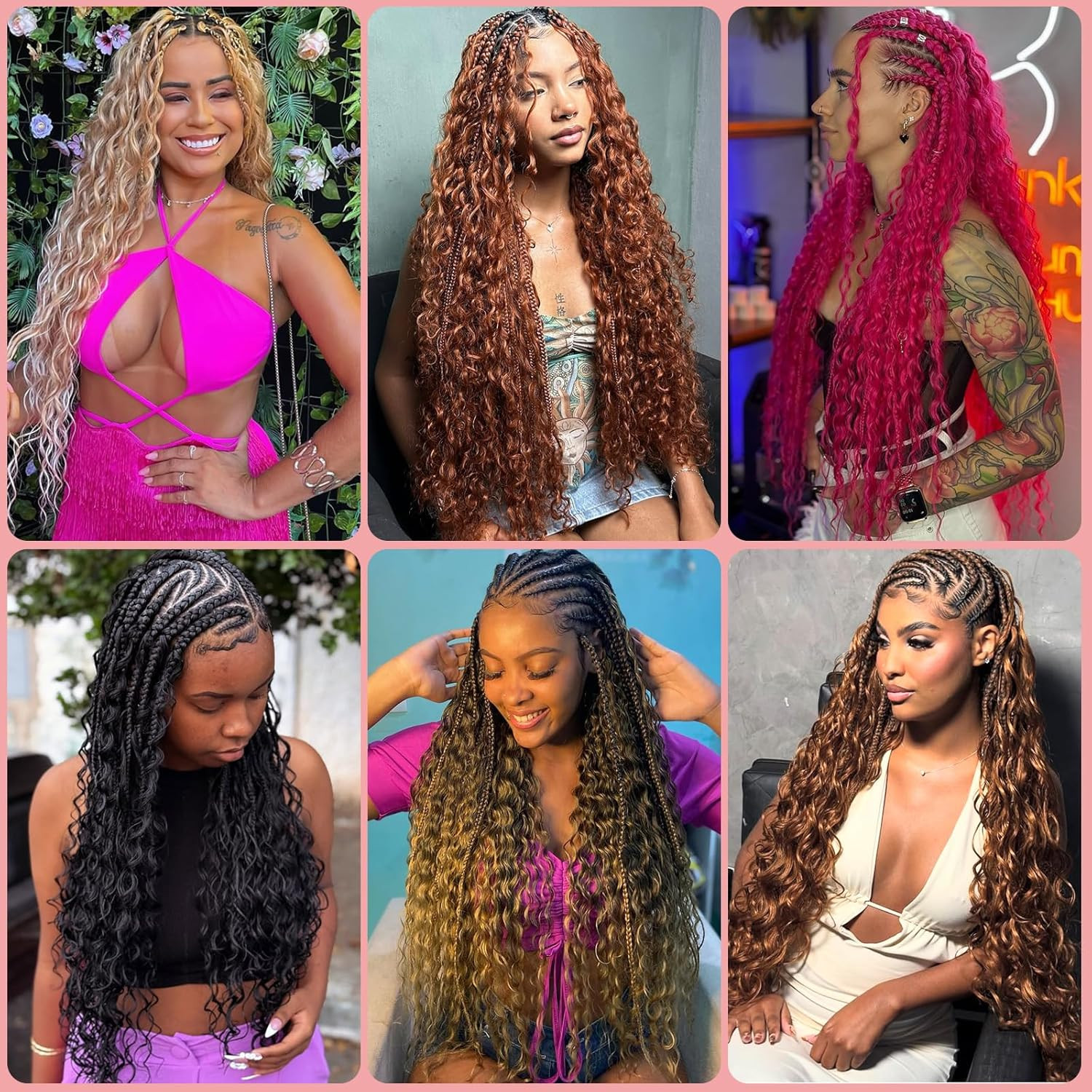 Water Deep Wave Curly Wavy Braiding Hair Pre Stretched Ocean Wave Crochet Hair N