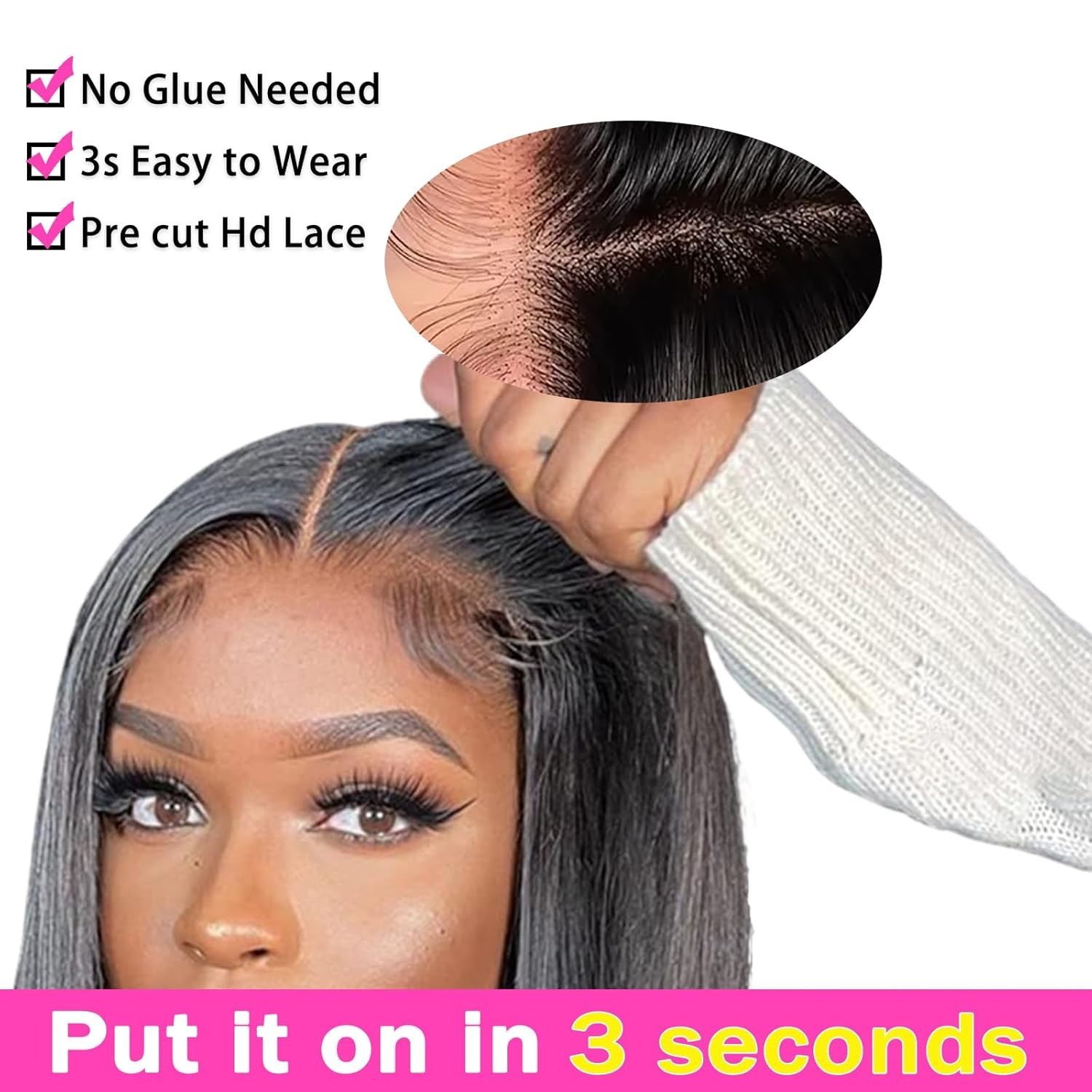 26 Inch Wear and Go Glueless Wigs Human Hair Pre Plucked Pre Cut 5×5 Hd Lace …