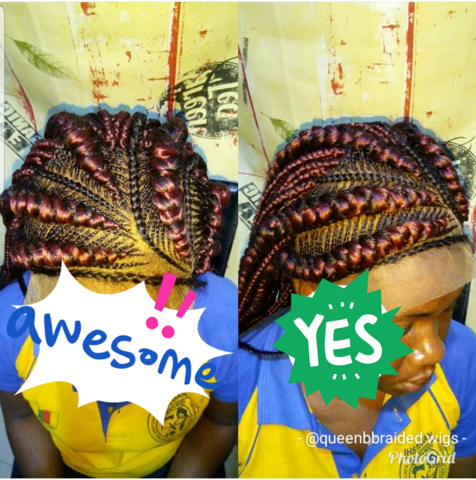 Braided wig:Handmade Braids Cornrow wig,PRE-ORDER ONLY.2-3WEEKS. Loc USA