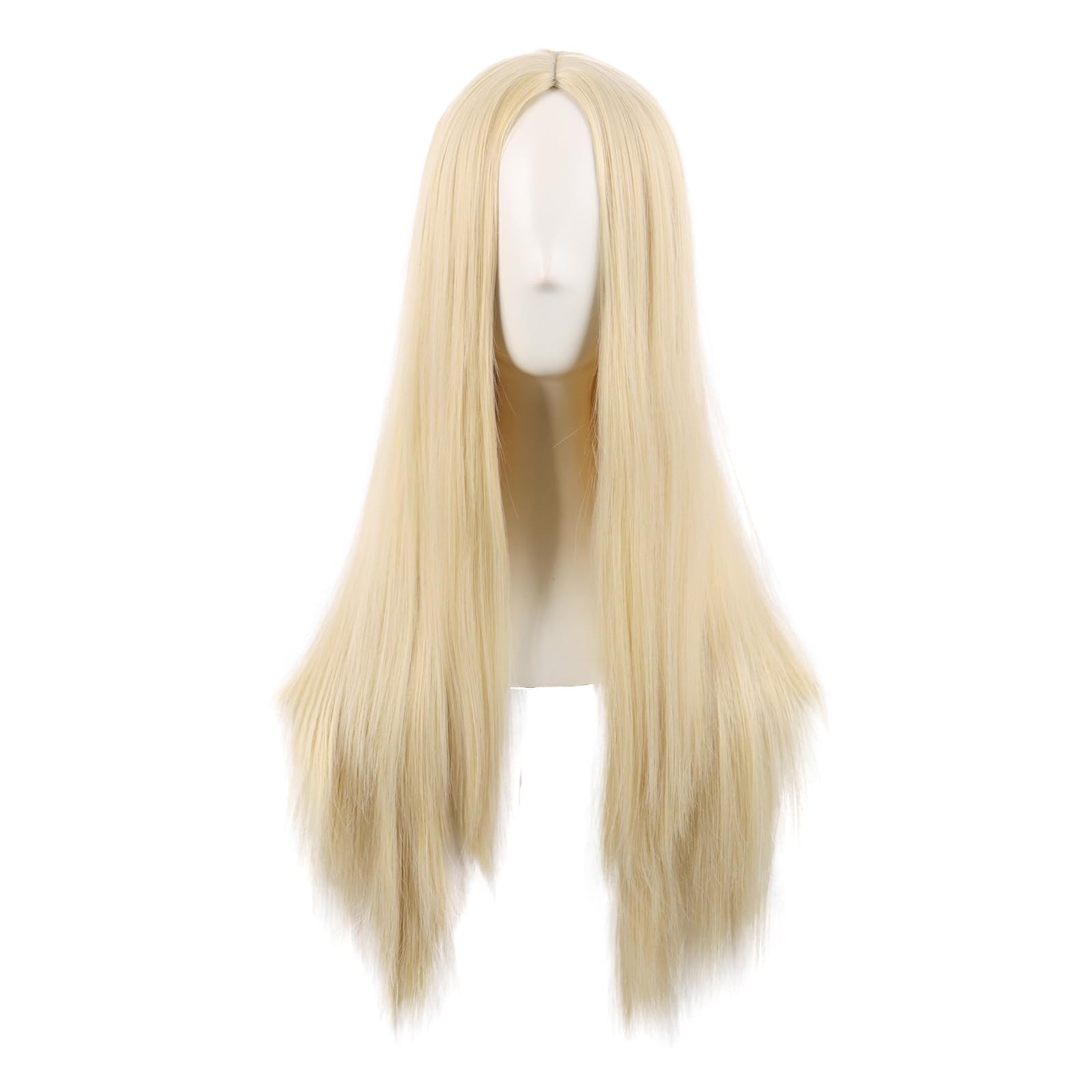 28 Inch/70 cm Women Special Long Straight Synthetic Wig (Mixed Blonde)