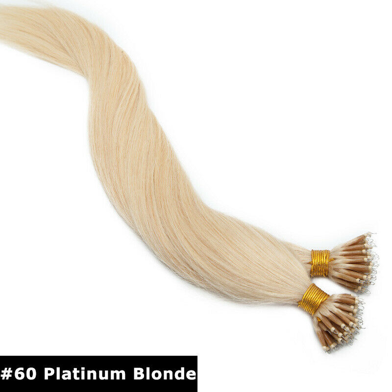 Nano Ring Tip Hair Extensions Micro Beads Link Remy Human Hair Balayage Thick 1g