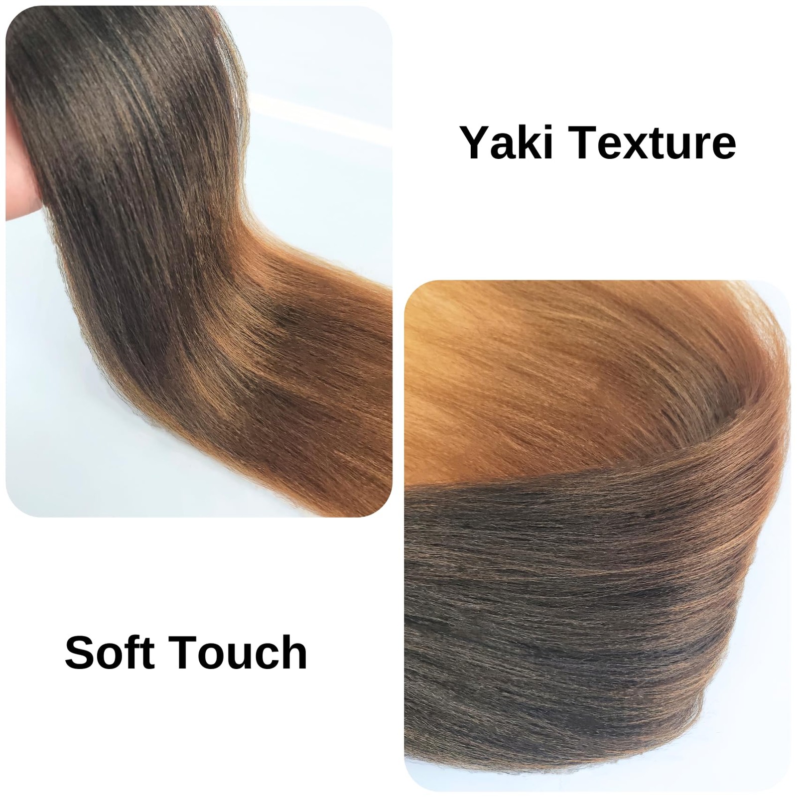 Ombre 1B/30/27 Braiding Hair Pre stretched Brown to Honey Blonde Boho Hair fo…