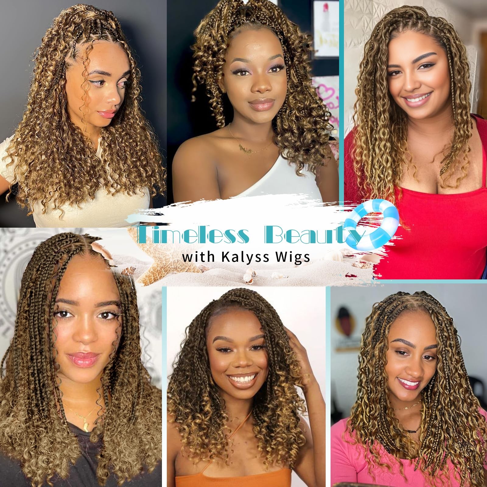 Kalyss 12Inch 13X8 Hd Lace Front Short Boho Braided Wigs For Women Full Lace