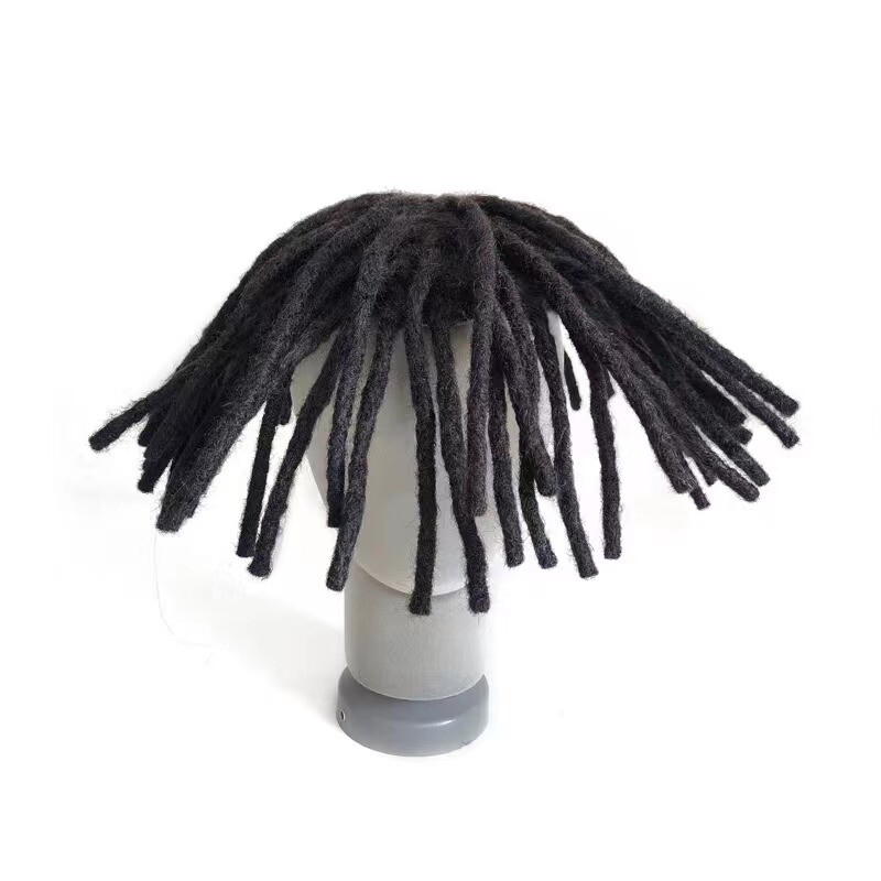 7×9 Inches Base Afro Dreadlock Extensions Toupee For Men Human Hair Dreadlock