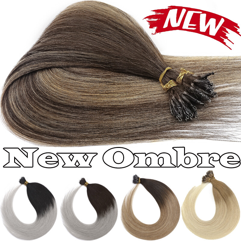 Thick 100% NANO Tip Remy Human Hair Extensions Nano Rings Ring Beads 200G 200PCS