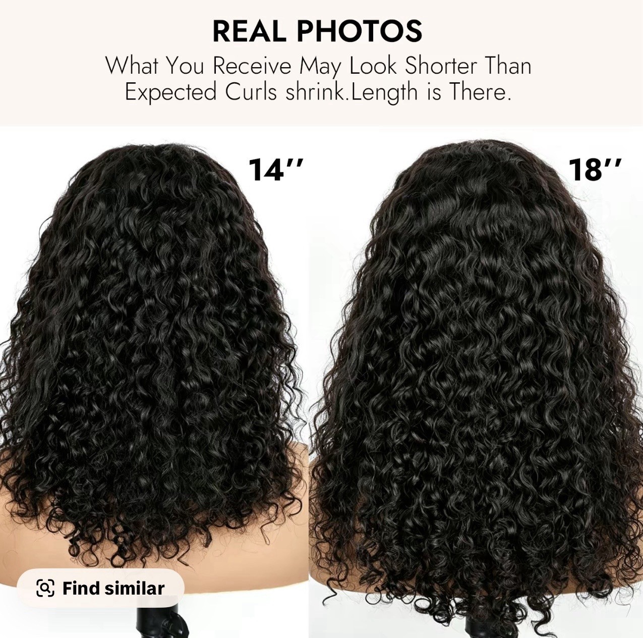 Invisi Strap 360 Glueless Curly Human Hair Wig Black 14″ Pre-Plucked