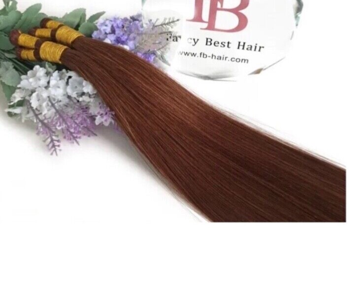 Hand tied extension rich copper and medium auburn