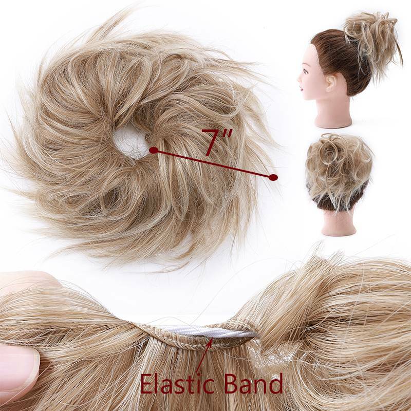 Large Thick Messy Bun Ponytail Scrunchie Hair Piece Extensions Real as Human USA